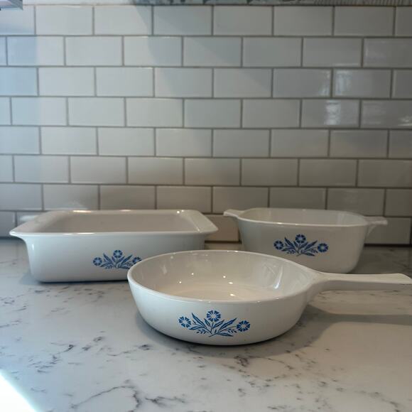 Corningware Other - Vintage Corning Ware Baking Lot blue cornflower